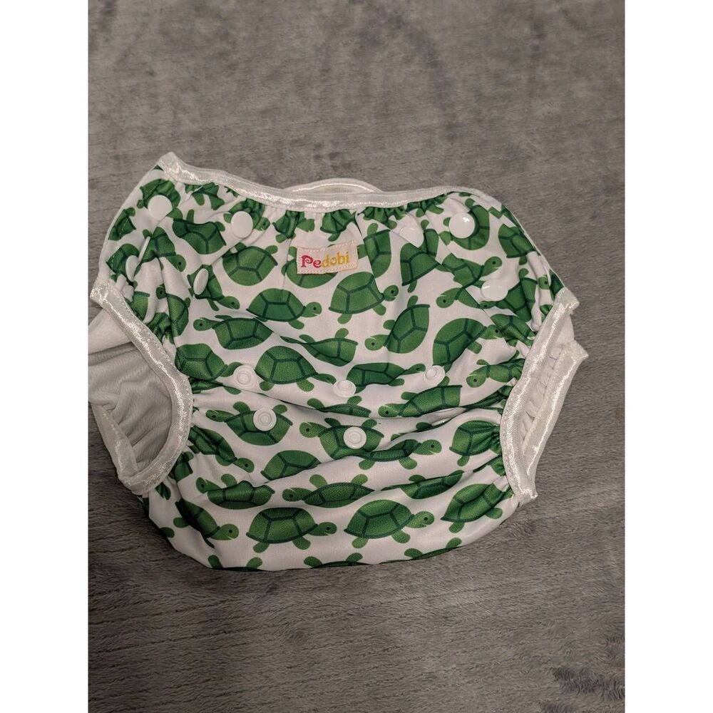 Pedobi size L 9m to 3y Turtle Print Reusable Swim Diaper